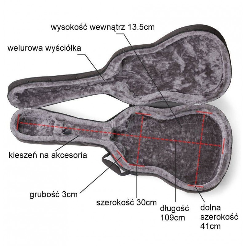 Futerał na gitarę akustyczną Hard Bag GB-90-41 - 6
