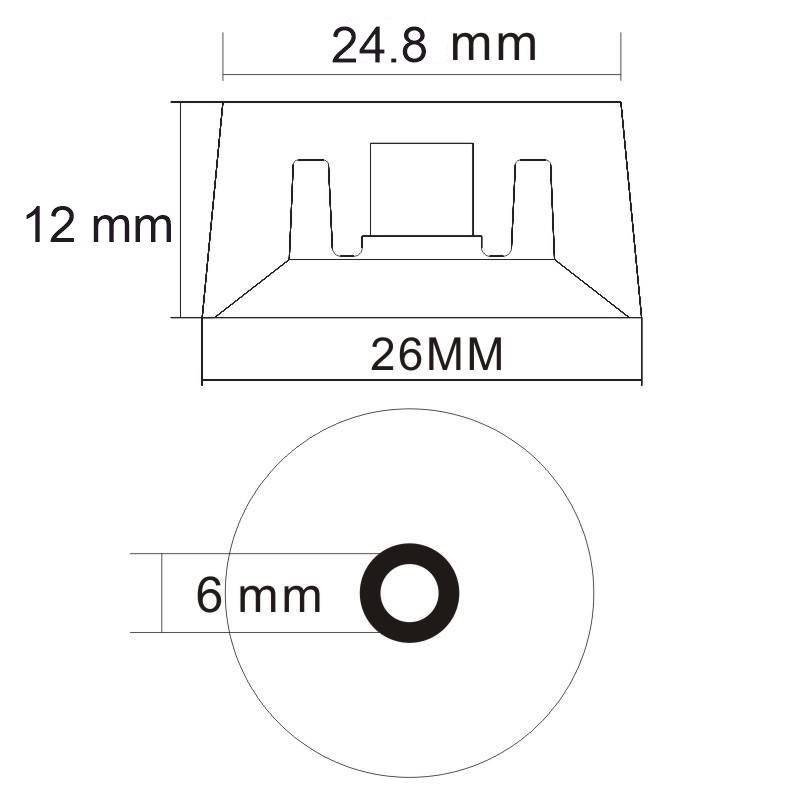 Gałka do gitary Kera Audio GLP0110 Czarny/Czerwony - 3