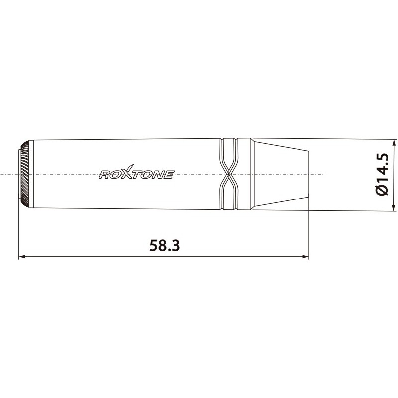 Gniazdo Jack stereo 6.3mm na kabel Roxtone RJ3FPP-NN - 2