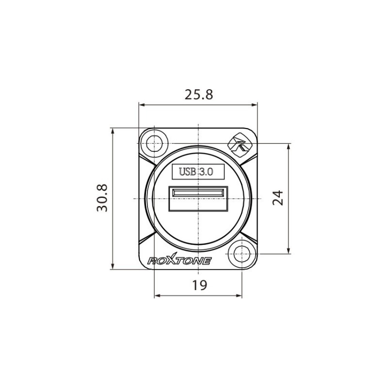 Gniazdo typu USB 3.0 Roxtone RAU3D - 4