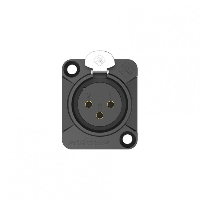 Gniazdo XLR tablicowe panelowe Roxtone RX3FD-BG - 2