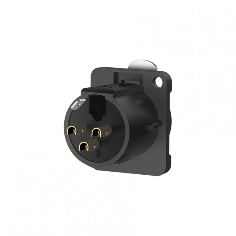 Gniazdo XLR tablicowe panelowe Roxtone RX3FD-BG - 3