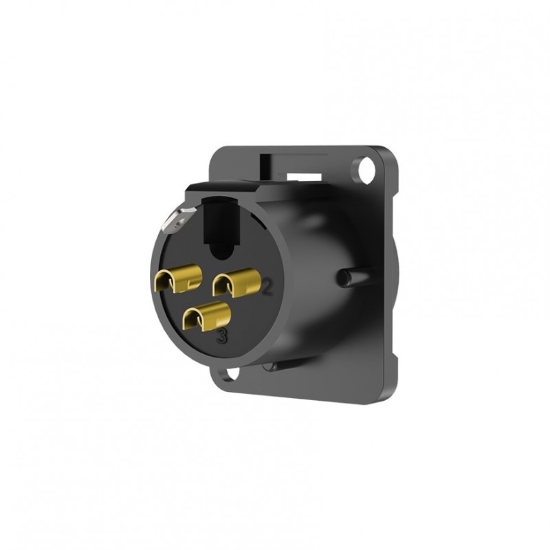 Gniazdo XLR tablicowe panelowe Roxtone RX3MD-BG - 3