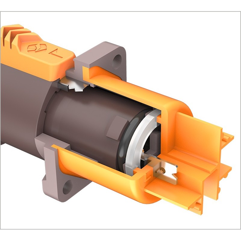 Gniazdo zasilania tablicowe panelowe power-in IP65 Roxtone RAC3MPI-WP - 2