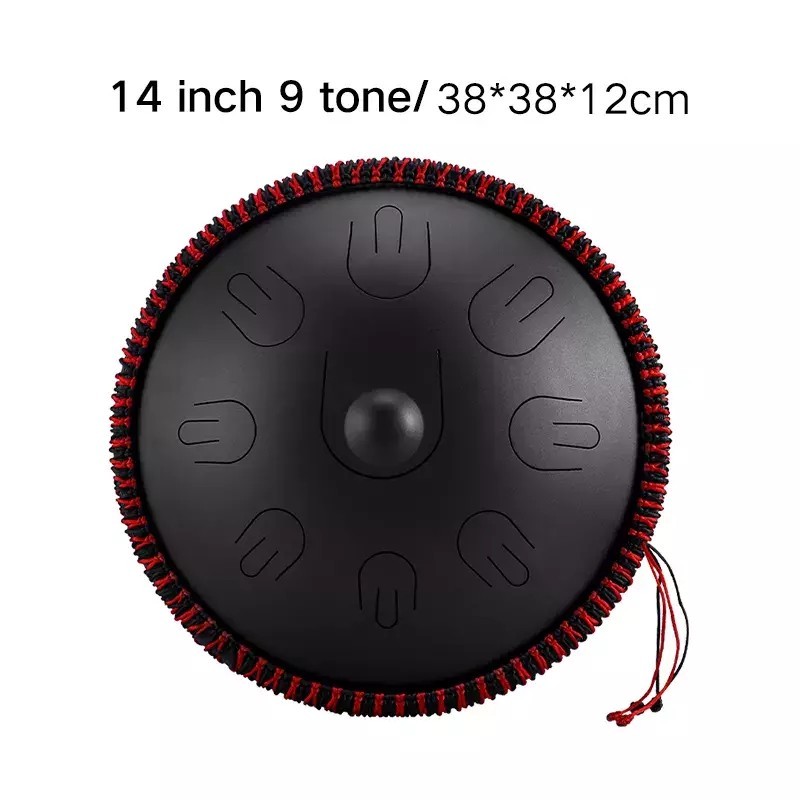 Handpan Hluru TAH9-14-InkBlack 9 ton 14" - 9