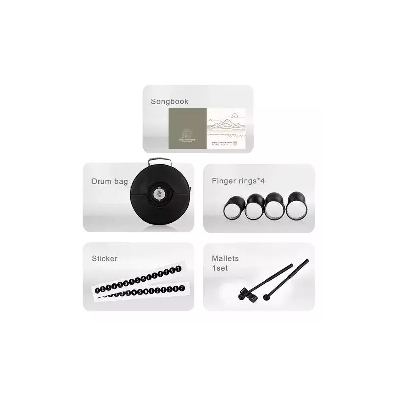 Handpan tapping drum Hluru TA14-14-InkBlack 14 ton 14" - 3