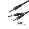 Kabel audio Jack 6.3mm stereo / 2 x Jack 6.3mm mono 1m Roxtone SAYC100L1 - 1