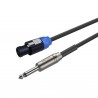 Kabel głośnikowy 2 x 1,0mm² Złącze głośnikowe / Jack 6.3mm 10m Roxtone SSSJ210L10 - 1