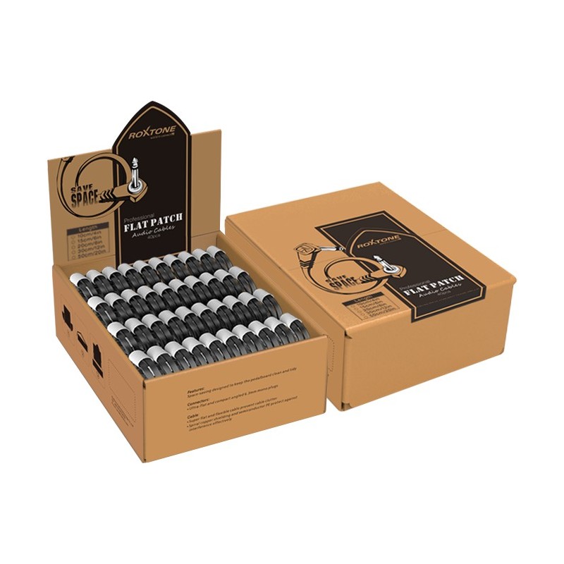 Kabel instrumentalny Wtyk Kątowy Jack 6.3mm 30cm Roxtone FPJJ100L0003 - 6