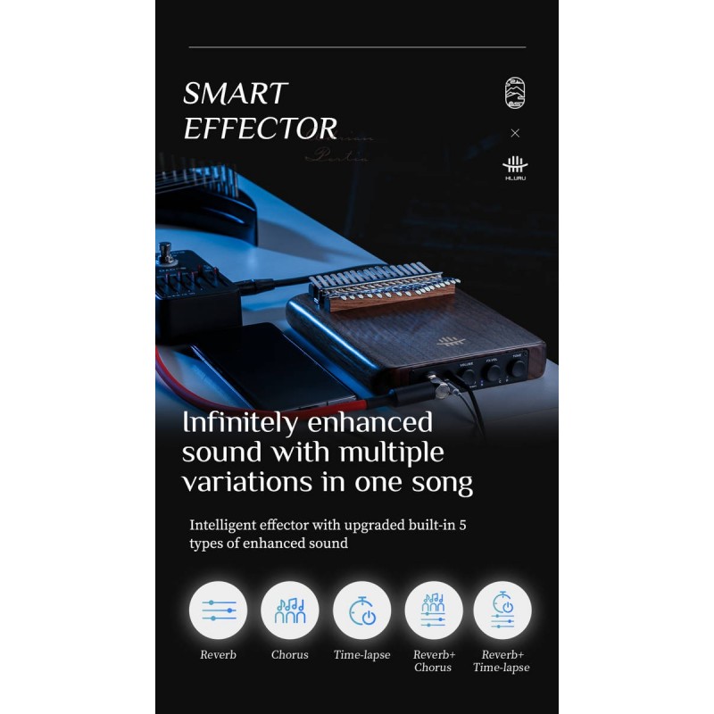 Kalimba elektryczna 17 ton Hluru KEQ17-BlackWalnut - 8