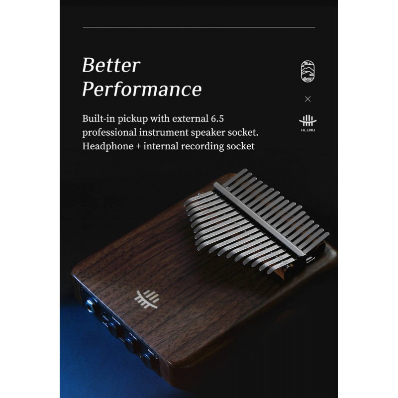 Kalimba elektryczna 17 ton Hluru KEQ17-BlackWalnut - 9