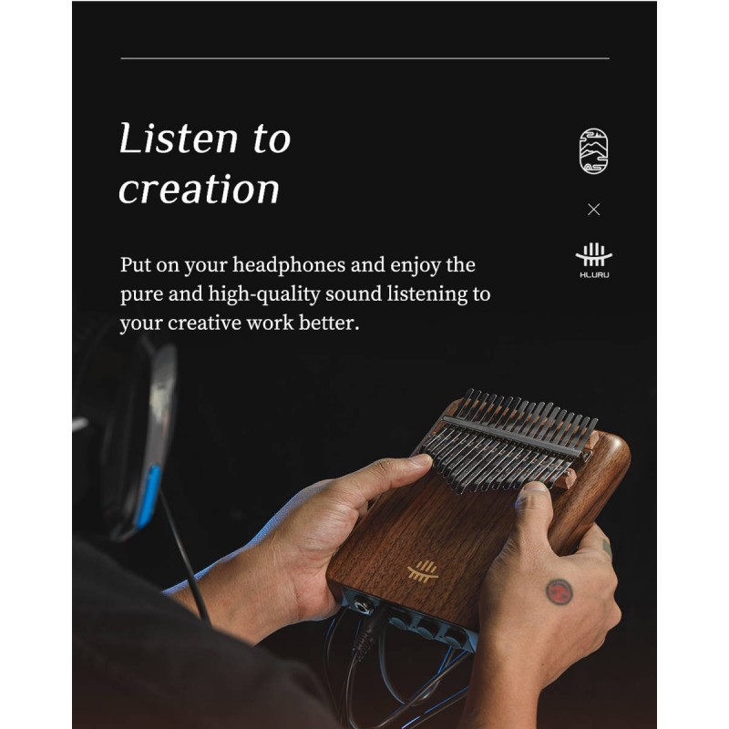 Kalimba elektryczna 17 ton Hluru KEQ17-BlackWalnut - 12