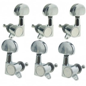 Klucze do gitary elektrycznej akustycznej, olejowe Kera Audio DSQ-GT01 silver (3+3) - 1