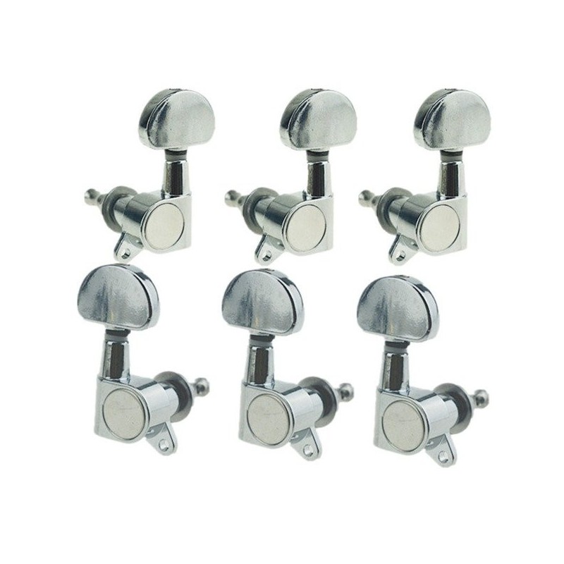 Klucze do gitary elektrycznej akustycznej, olejowe Kera Audio DSQ-GT01 silver (3+3) - 1