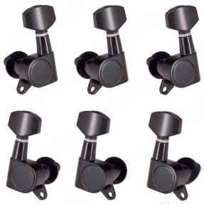 Klucze do gitary elektrycznej akustycznej, olejowe Kera Audio QFB-XFT-BK (3+3) - 1