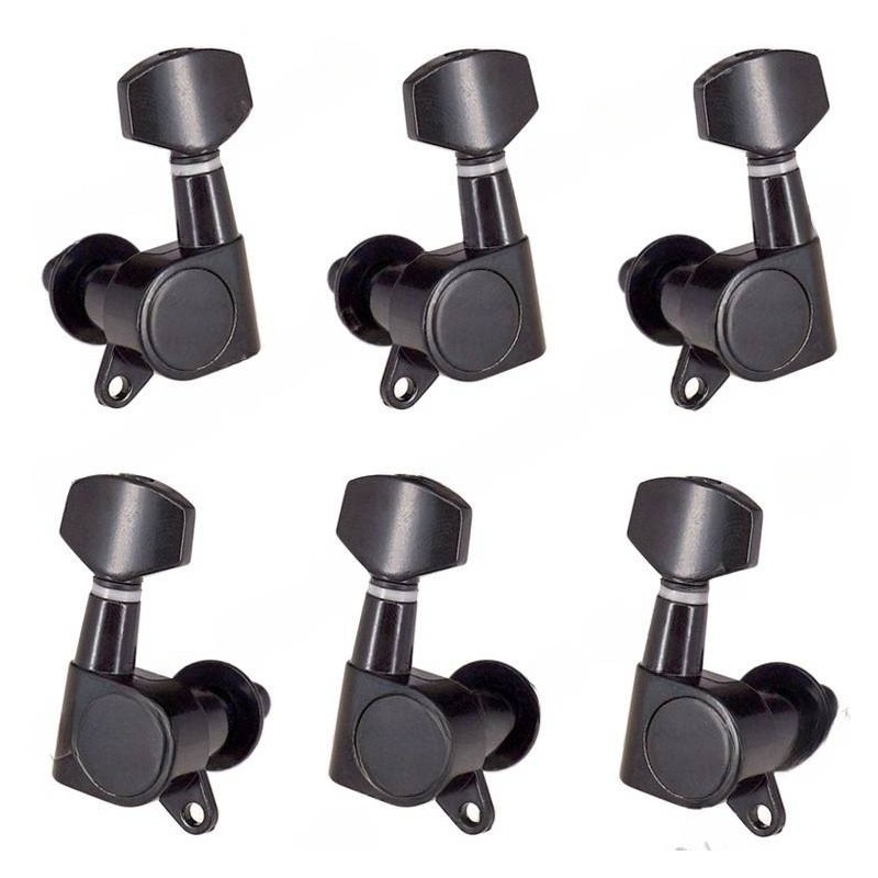 Klucze do gitary elektrycznej akustycznej, olejowe Kera Audio QFB-XFT-BK (3+3) - 1