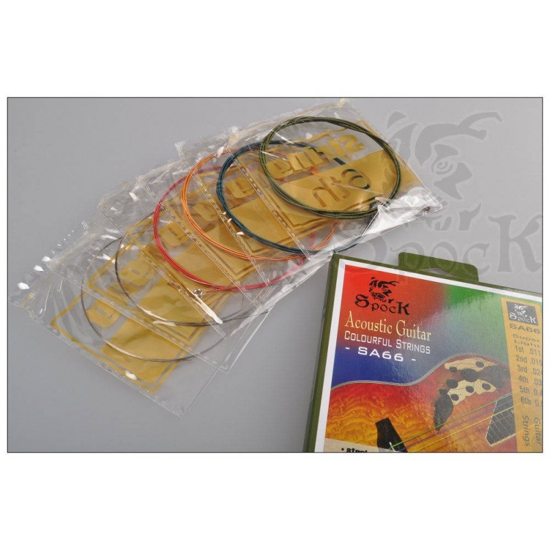 Kolorowe struny do gitary akustycznej SPOCK SA66 (11-52) - 5