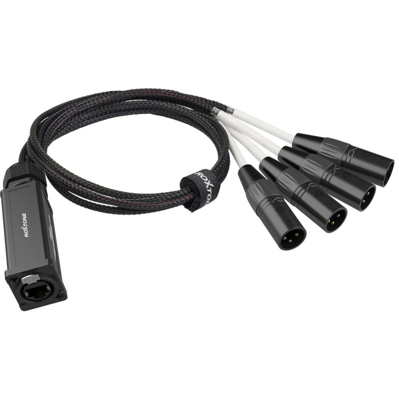 Konwerter adapter DMX męski na RJ45 żeński Roxtone PS4M - 1