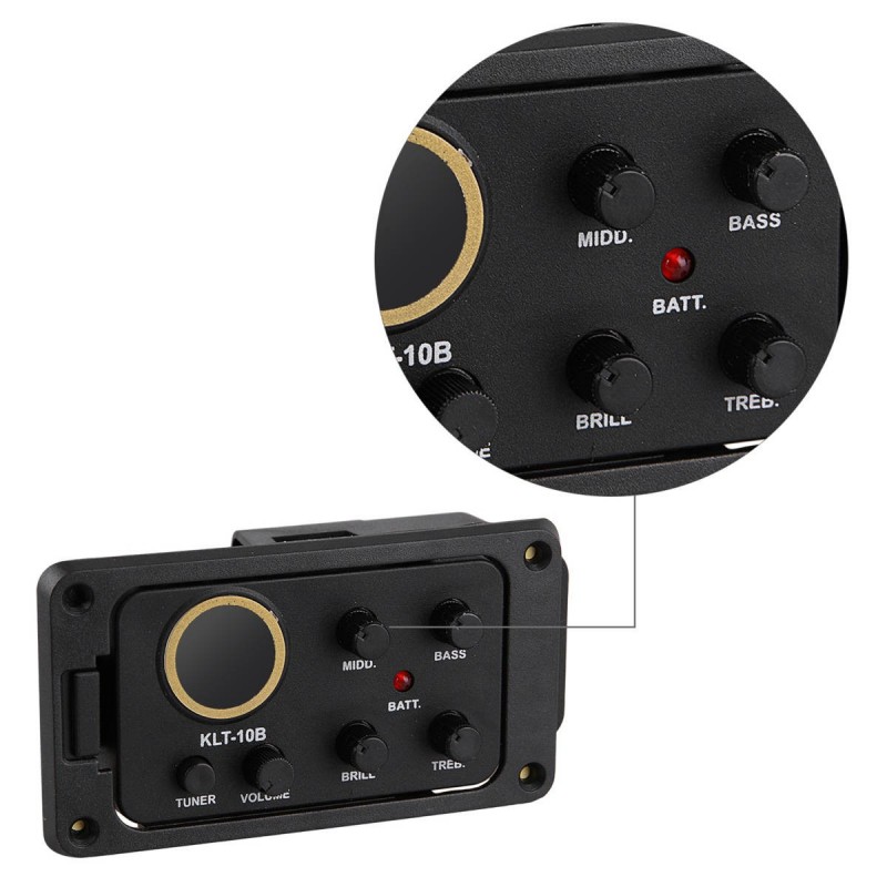 Pickup aktywny do gitary z tunerem zestaw Kera Audio KLT-10B - 6