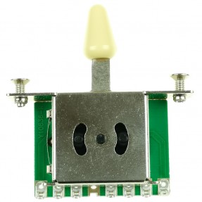 Przełącznik 5-poz. Kera Audio 5P/SQ/ST/Kremowy - 1