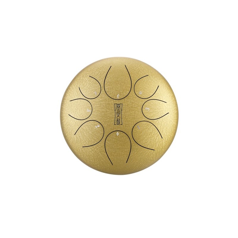Round tongue drum 12" 8 ton Hluru TY8-12-Gold - 1