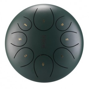 Round tongue drum 12" 8 ton Hluru TY8-12-MineralGreen - 1