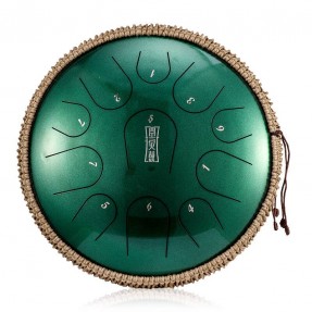 Tongue drum 11 ton 14" premium Hluru TBP11-14-JewelGreen - 1