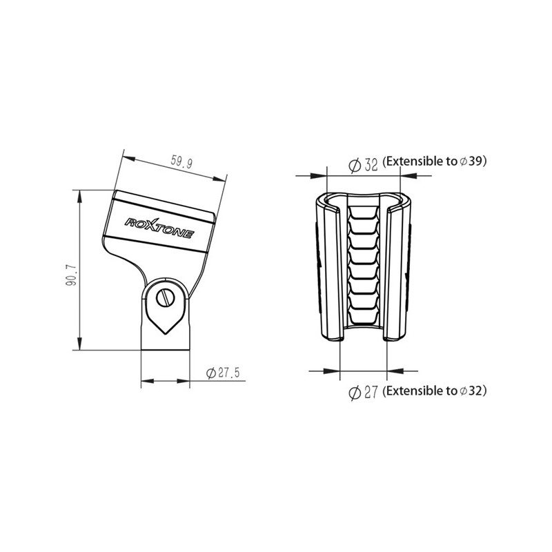 Uniwersalny uchwyt mikrofonowy Roxtone UMC10 - 6
