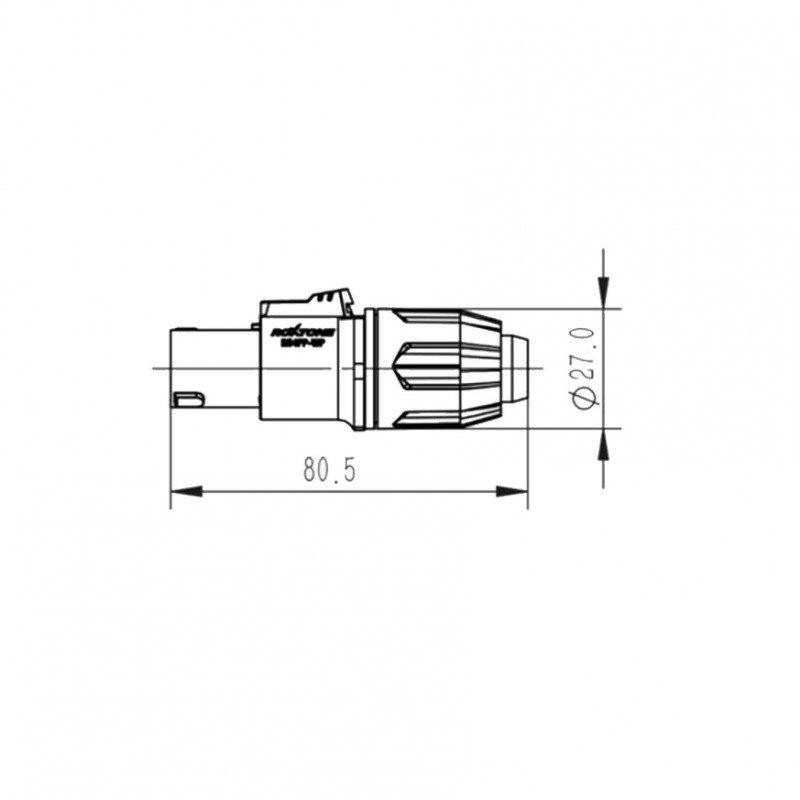 Wtyk głośnikowy 4-pin IP66 Roxtone RS4FP-WP-YL - 2