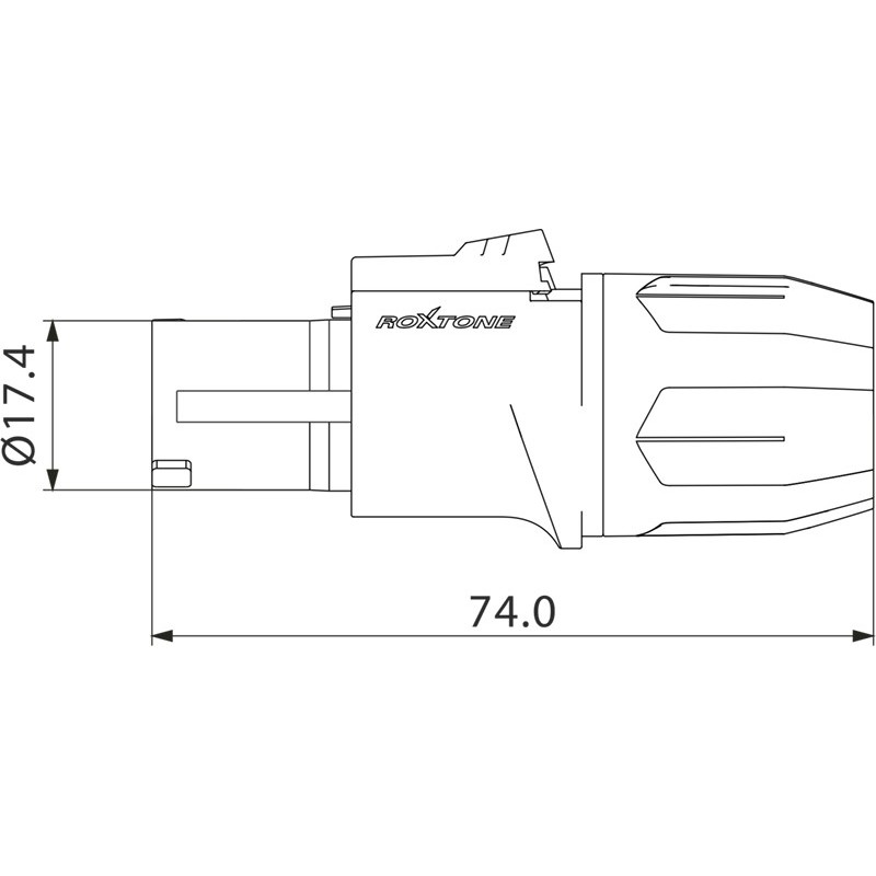 Wtyk głośnikowy 4-pin wersja heavy duty Roxtone RS4FP-HD-YL - 5