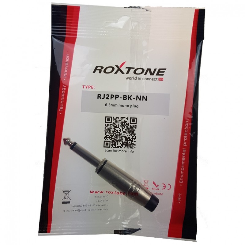 Wtyk typu Jack 6.3mm mono Roxtone RJ2PP-BK-NN - 3
