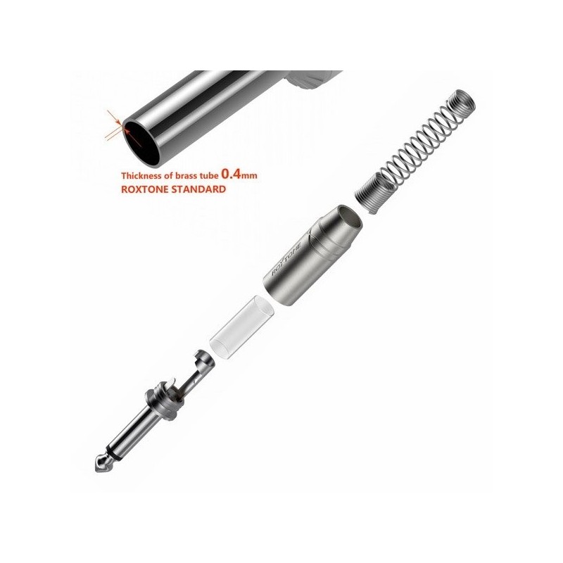 Wtyk typu Jack 6.3mm mono Roxtone RJ2PP-NN - 4