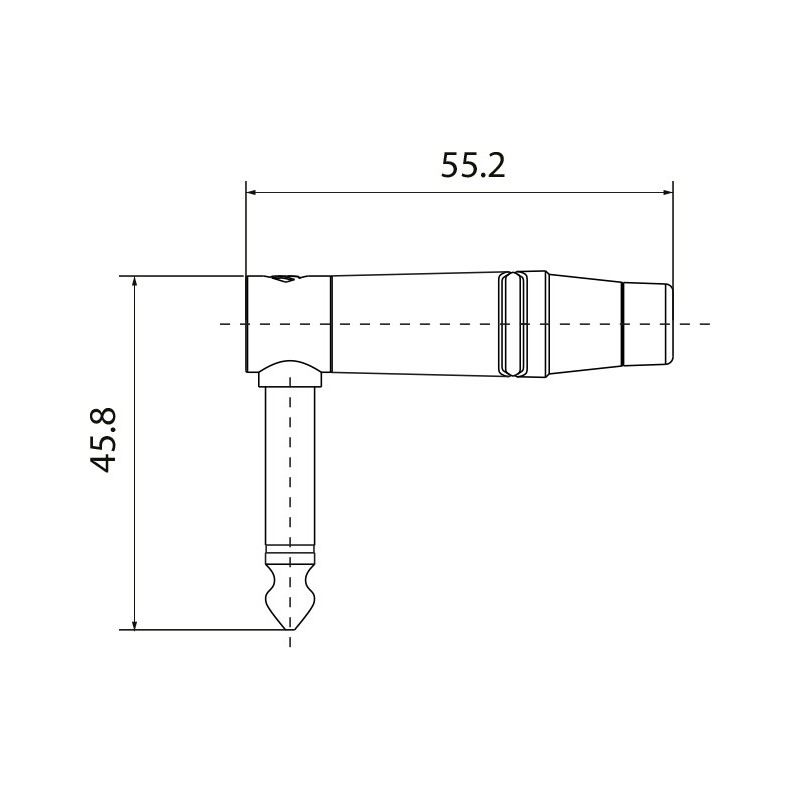 Wtyk typu Jack kątowy 6.3mm mono Roxtone RJ2RPP-RD-NN - 2