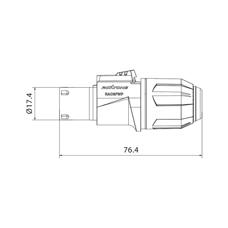 Wtyk zasilania IP65 Roxtone RAC3FWP - 3