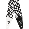 Fender Wavy Checkerboard Polyester Strap, Black/White - pasek gitarowy - 2