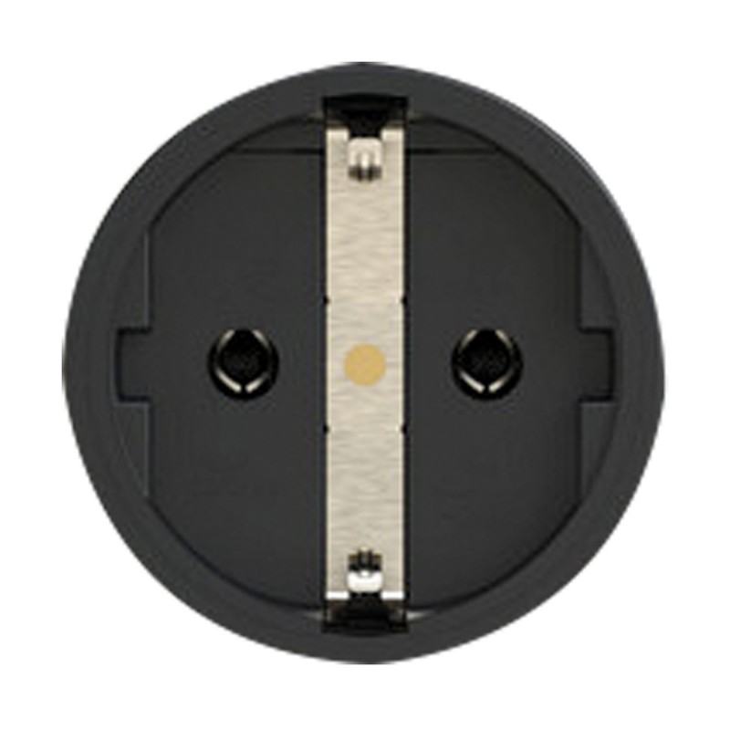 PCE Gumowe złącze, gniazdo Schuko żeńskie czarne IP54