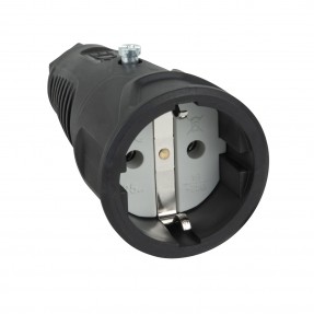 PCE Gumowe złącze, gniazdo Schuko żeńskie na kabel 240V