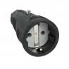 PCE Gumowe złącze, gniazdo Schuko żeńskie na kabel 240V