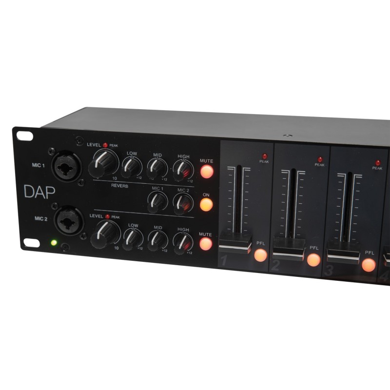 DAP Audio Mikser instalacyjny 7-kanałowy IMIX-6.2