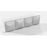 Wentex Panel 3D Deco Double Wave dla SET Frame - A Module 100 x 100 cm