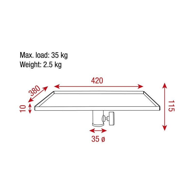 ShowGear Półka na statyw 35 mm