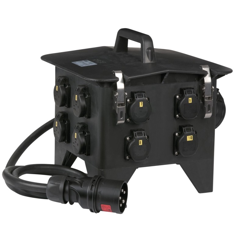 PCE Rozdzielacz zasilania MPD-832CEE CEE 32 A 8x Schuko - 2x CEE 16 A 5P