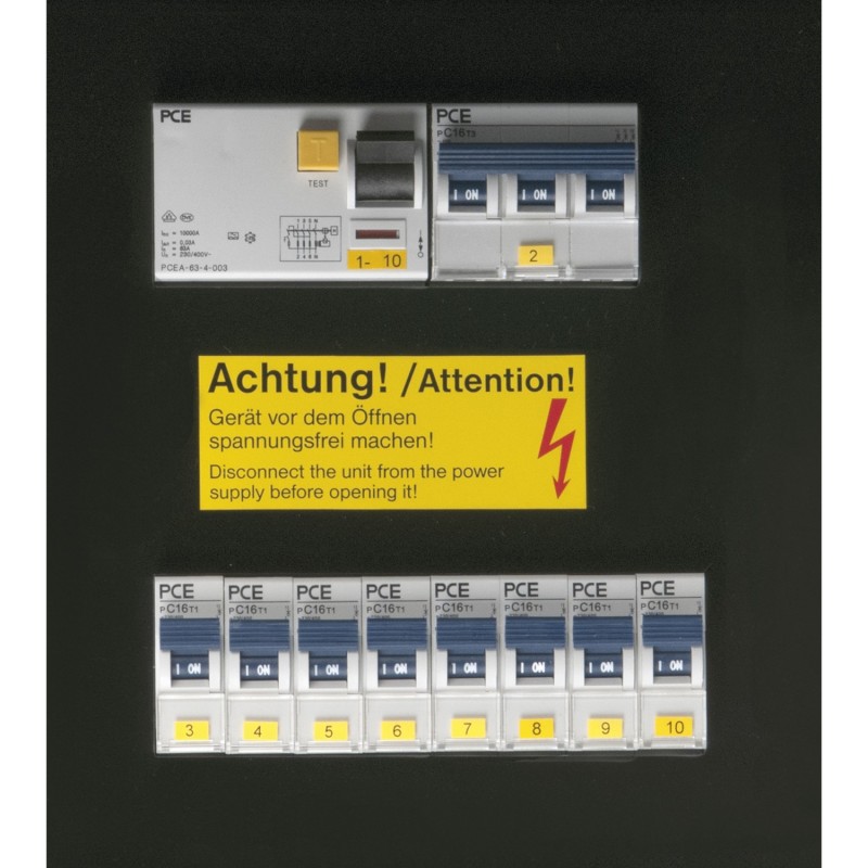 PCE Rozdzielacz zasilania MPD-832CEE CEE 32 A 8x Schuko - 2x CEE 16 A 5P