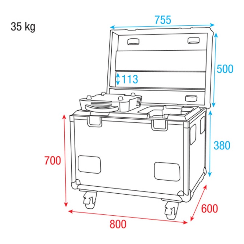 Showtec Skrzynia transportowa na 2x Phantom 3R Hybrid