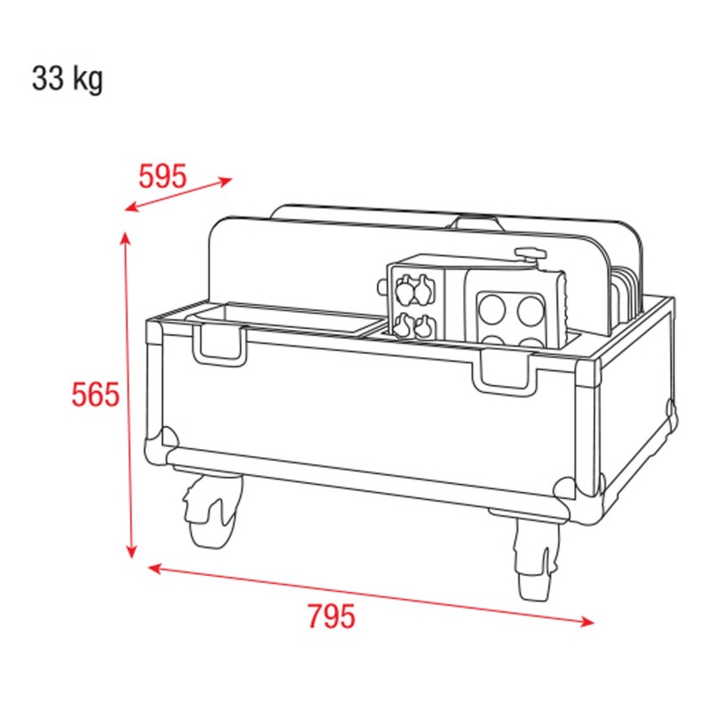 Showtec Skrzynia transportowa na 4x Helix M1000/M1100