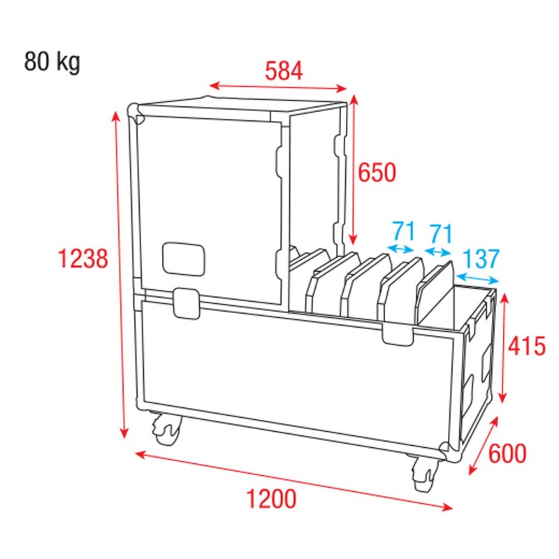 DMT Dutch Media Tools Skrzynia transportowa na 8x DMT Premiere Series