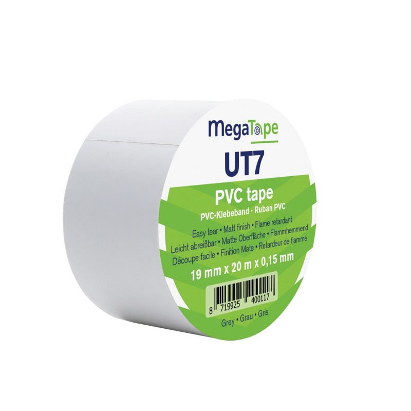MegaTape Taśma PVC UT7 biała - 19 mm / 20 m