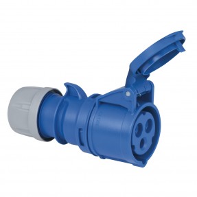 PCE Wtyk zasilający CEE 16 A/240 V 3P żeński IP44 - niebieski