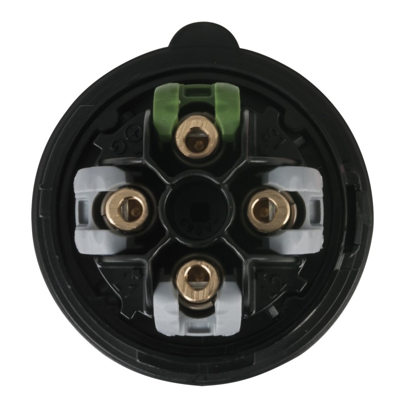 PCE Wtyk zasilający CEE 16 A/400 V 4P żeński IP44 - czarny