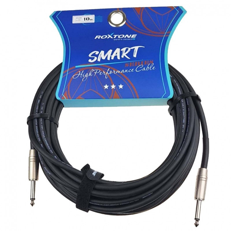 Roxtone SSJJ210L10 - Kabel głośnikowy 2 x Jack 6.3mm 10m